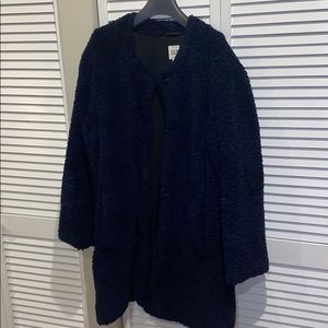 GAP Collarless Teddy Coat